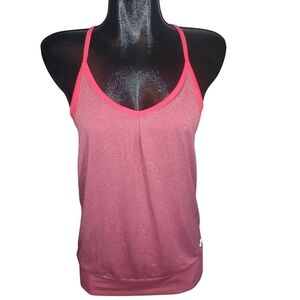 Champion Layered Pink Tank Top With Attached Sports Bra Size M
